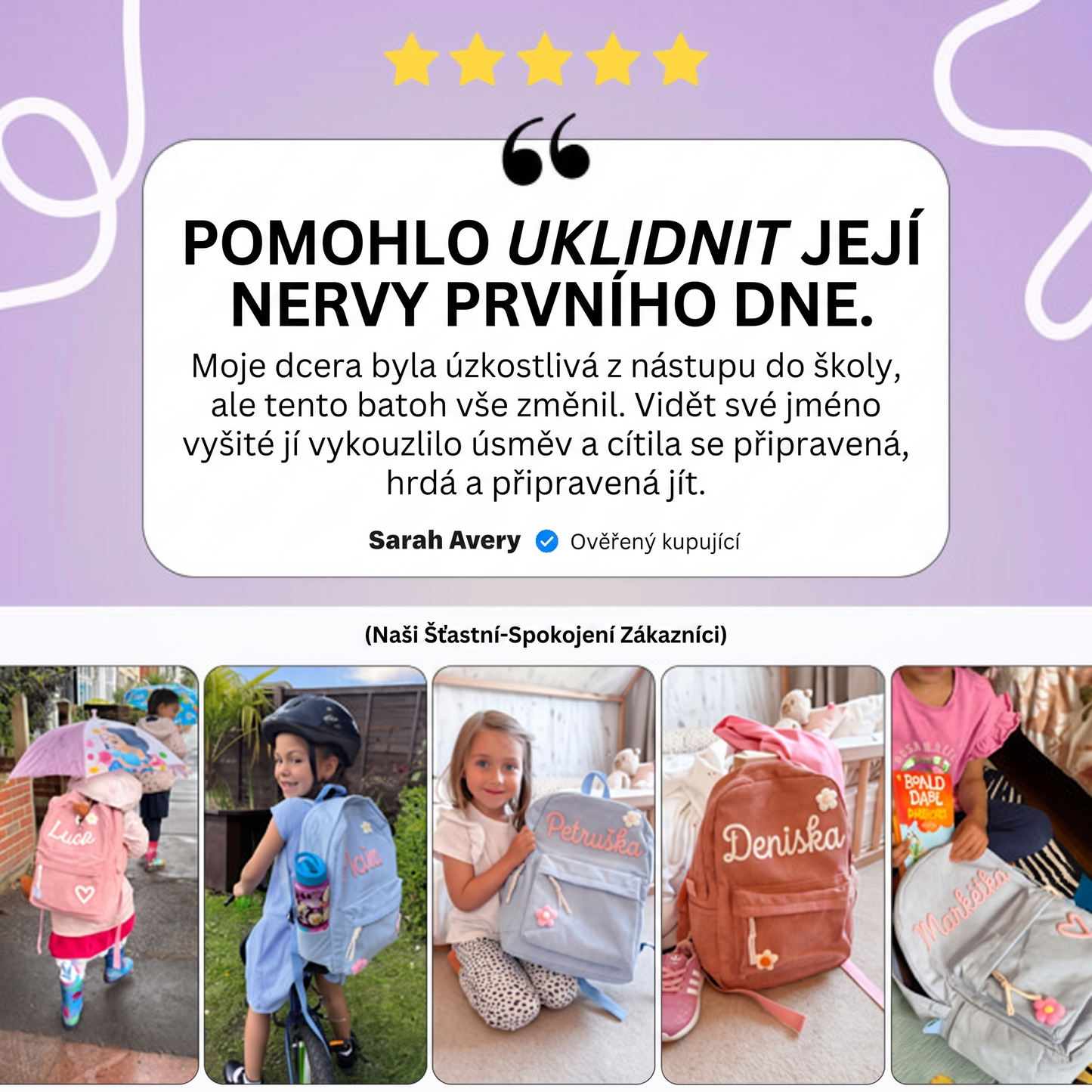Personalizovaný školní batoh